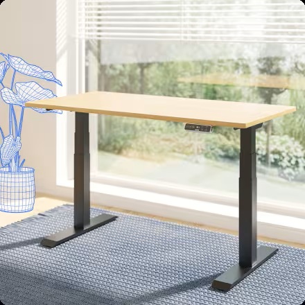 FlexiSpot E7のフレーム(脚)