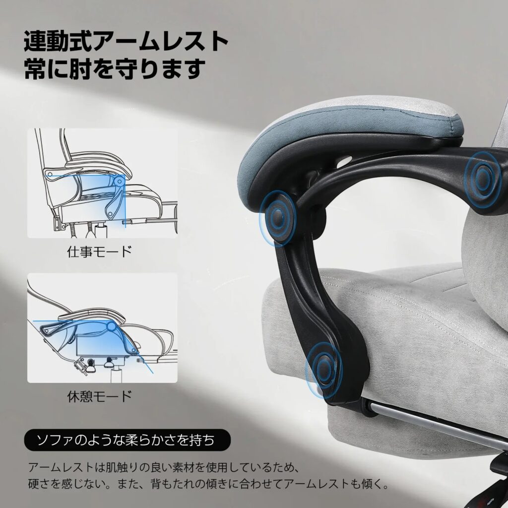 GTPLAYER「LR002」のアームレスト