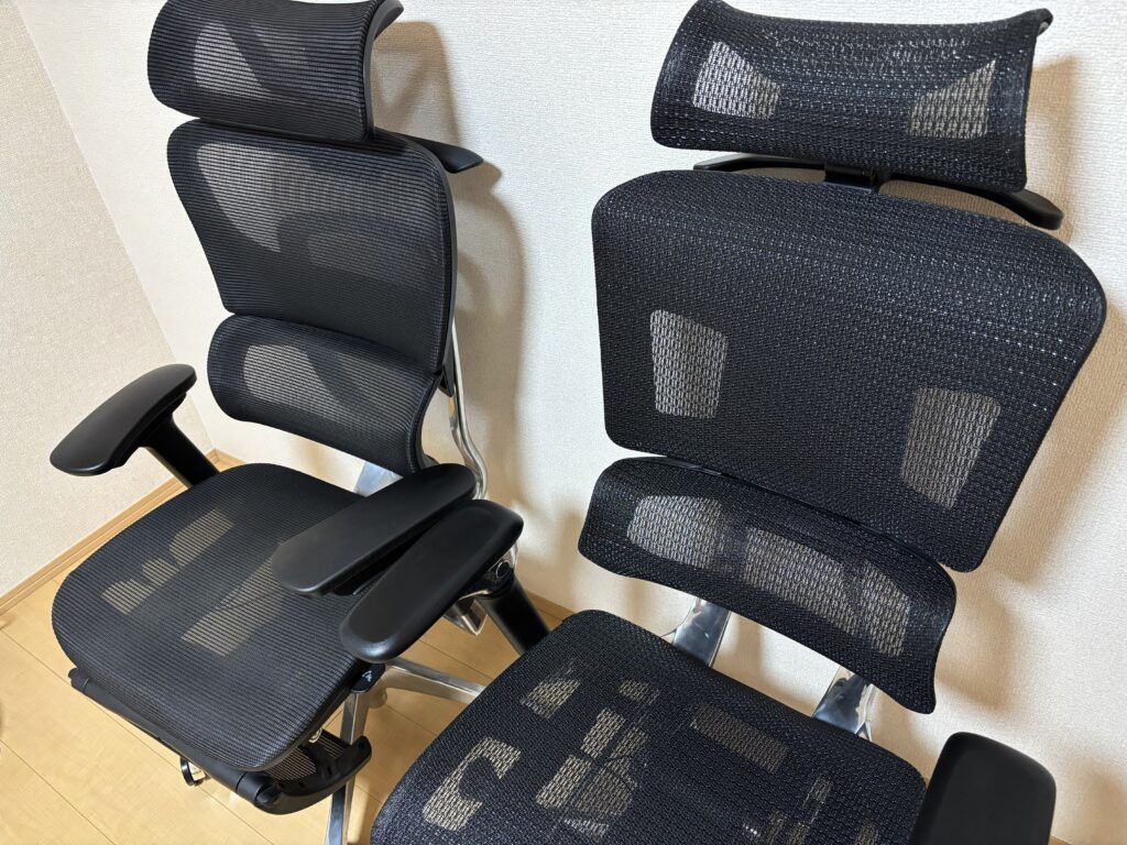 COFO Chair PremiumとRasical Chair Eliteのメッシュ素材の比較
