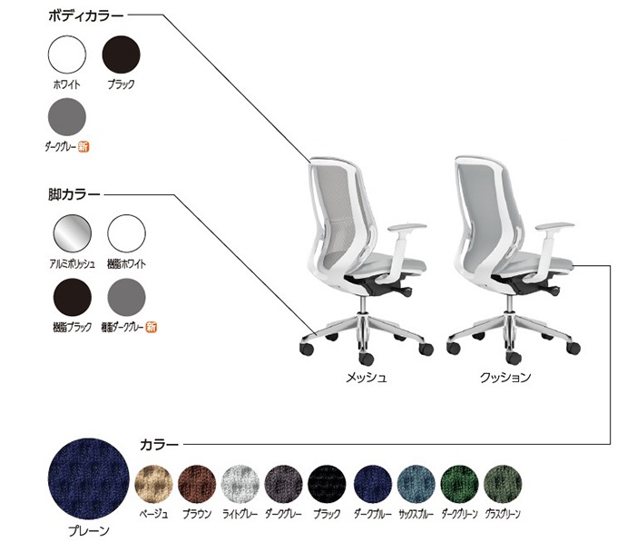 シルフィーのカラーバリエーション