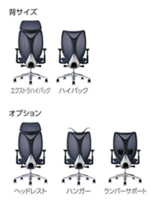 サブリナの背サイズ・オプション