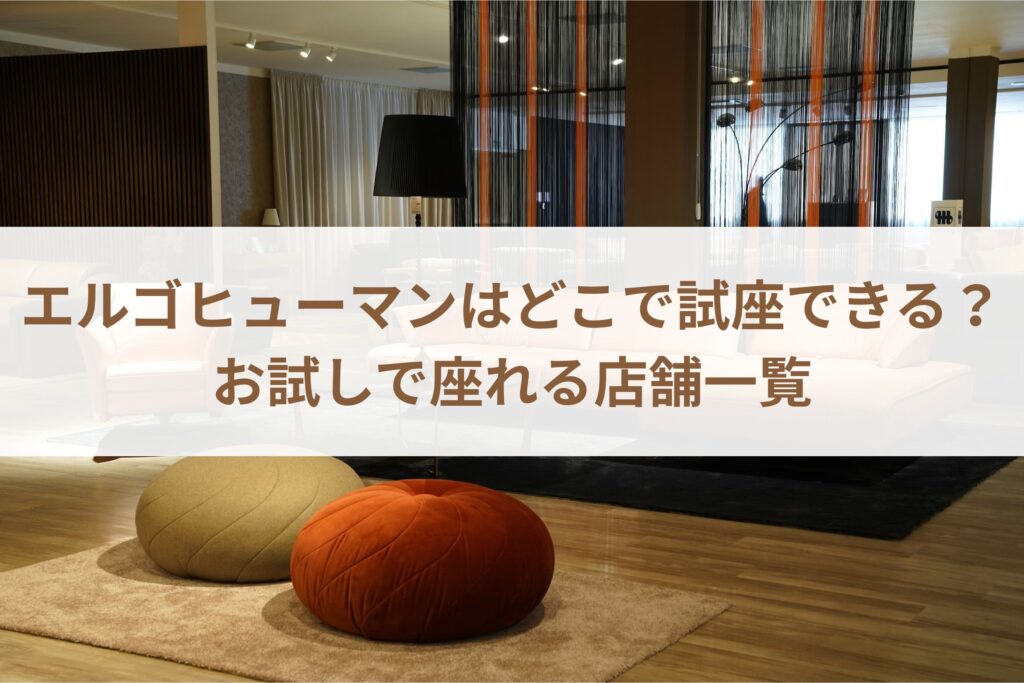 エルゴヒューマンはどこで試座できる？お試しで座れる店舗一覧