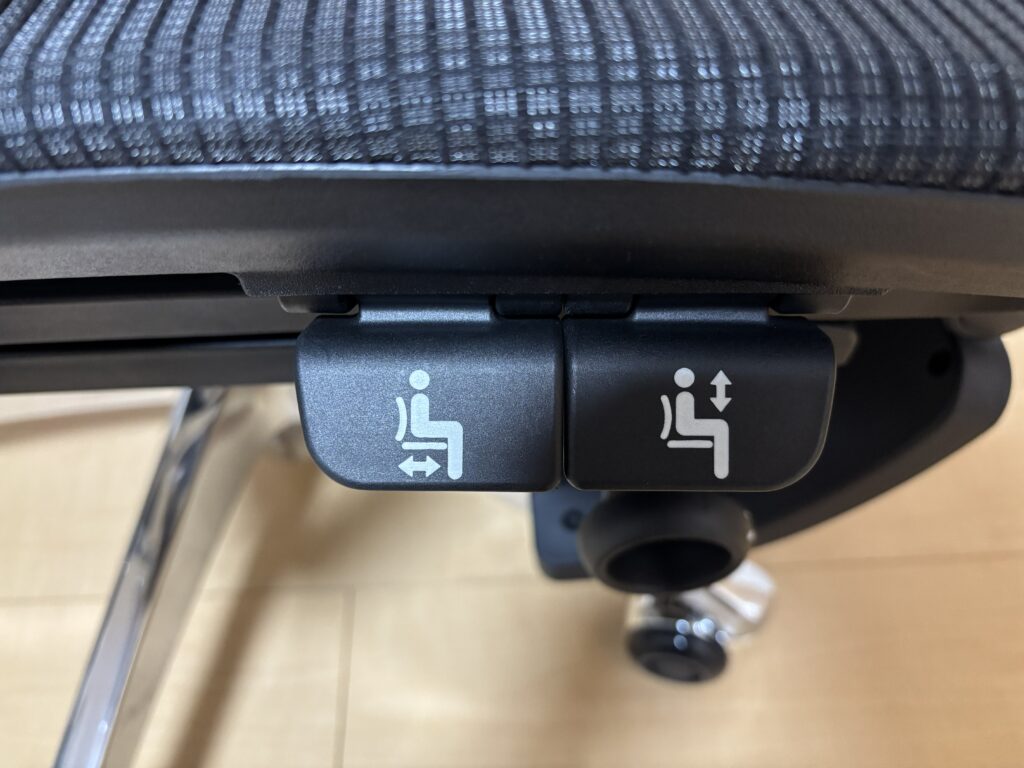 COFO Chair Premium 2の調節レバー