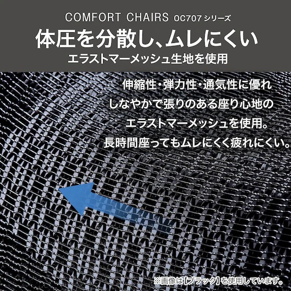 ニトリOC707の座面(メッシュ)